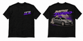 Fifth Gear Mazda 3 MPS Turbo Purple Tee - Black colorway front and back