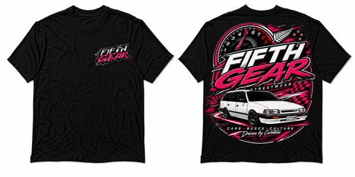 Mazda 323 Driven by Culture - Black Tee front and back