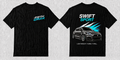 Fifth Gear Suzuki Swift Sport Tee - Black colorway front and back