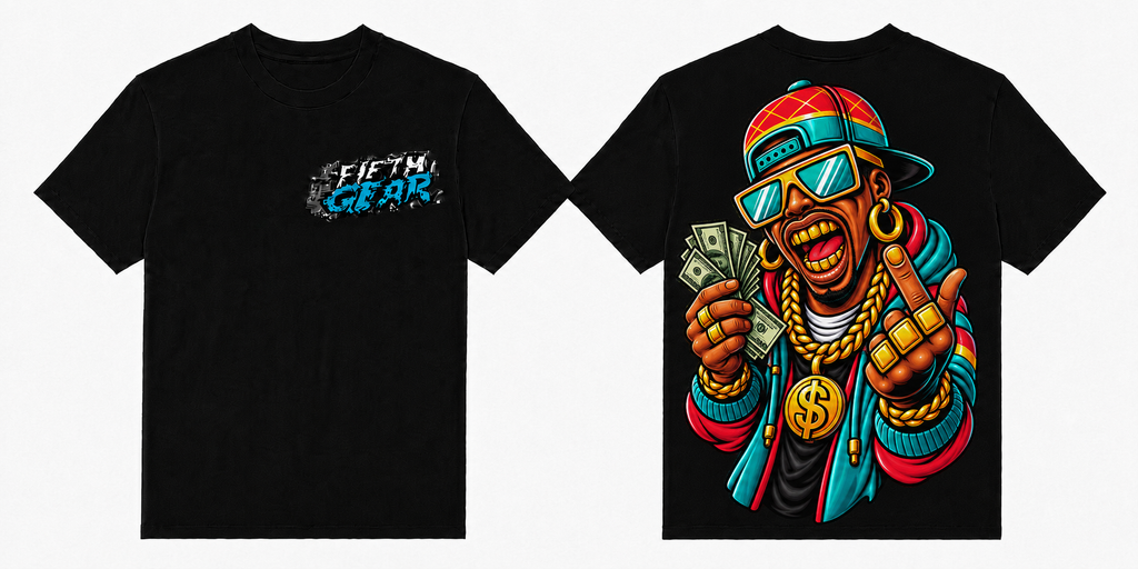 Money Talks - Black Tee front and back