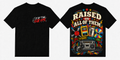 Raised on All of Them - White Tee front and back