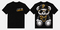 Fifth Gear P Money Panda Tee - Black colorway front and back
