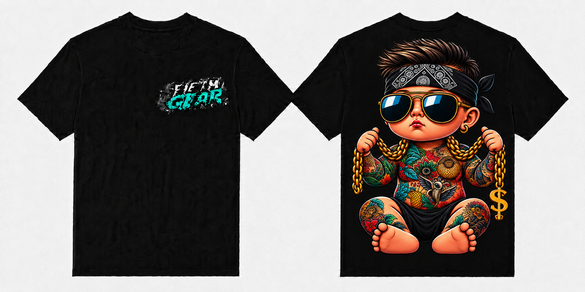 Born Into It - White Tee front and back