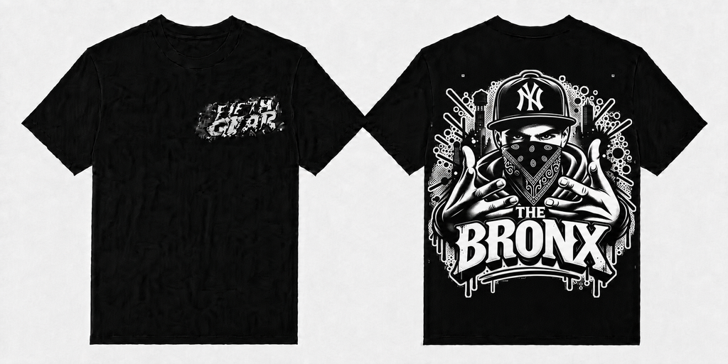 The Bronx - Black Tee front and back
