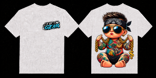 Born Into It - Black Tee front and back