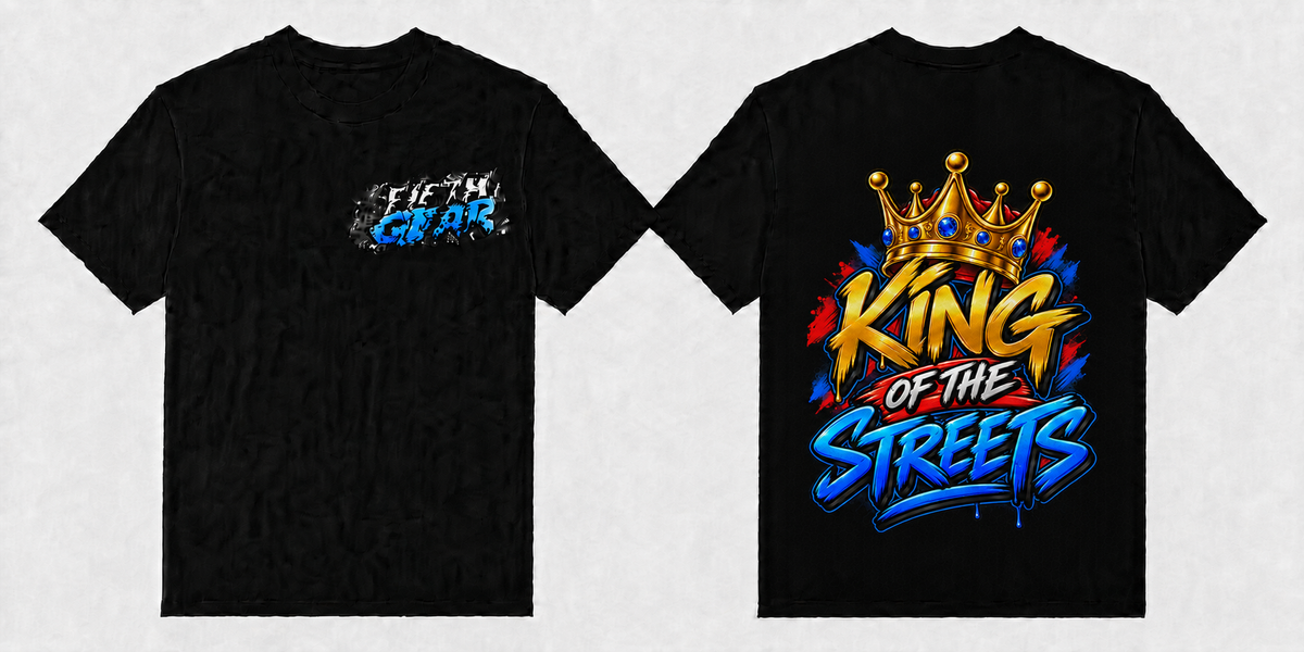 King of the Streets - Black Tee front and back
