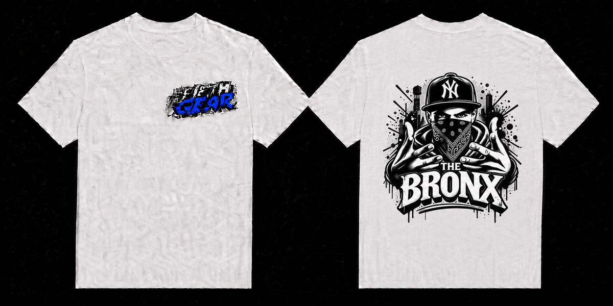 The Bronx - White Tee front and back