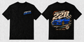 Fifth Gear Subaru 22B STi Rally Icon Tee - Black colorway front and back