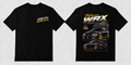 Fifth Gear Subaru GC8 Impreza WRX Boxer Power Tee - Black colorway front and back