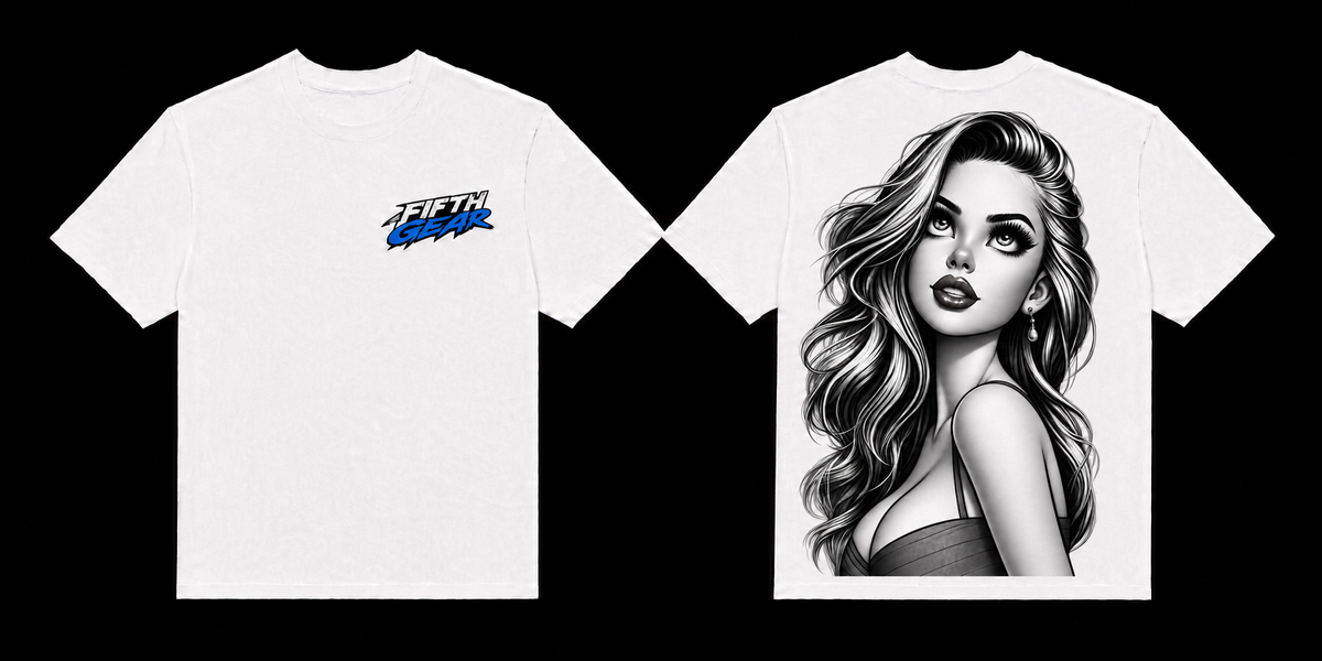 Smoke & Chrome - White Tee front and back