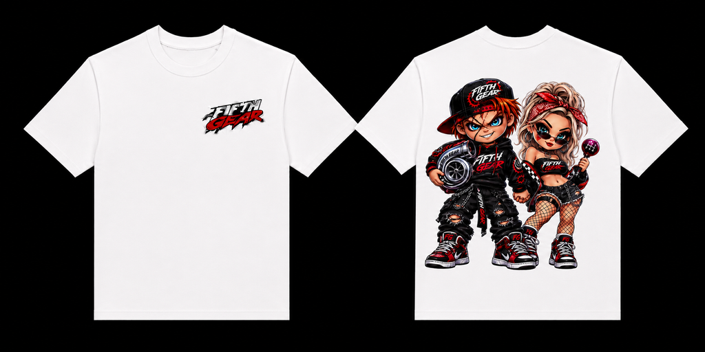 Ride or Die - White Tee front and back
