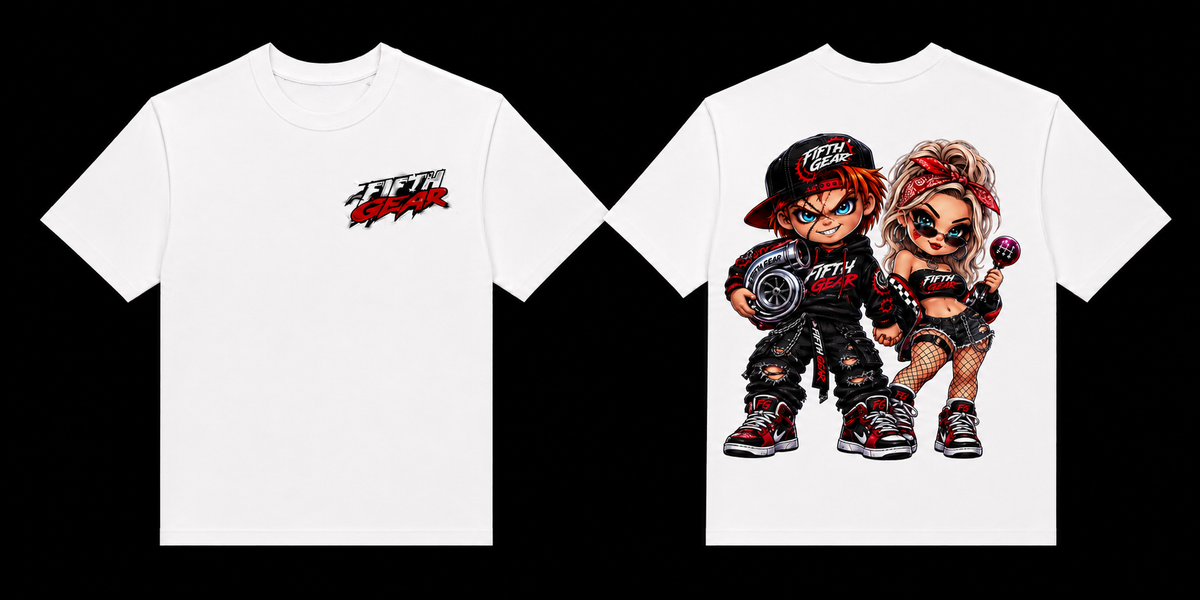 Ride or Die - White Tee front and back
