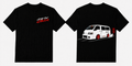 Mitsubishi L300 Ralliart Van - Black Tee front and back