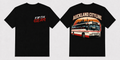 Fifth Gear Auckland Cityline Bus Tee - Black colorway front and back