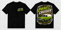 Panel Cruiser Vintage Street Van - Black Tee front and back