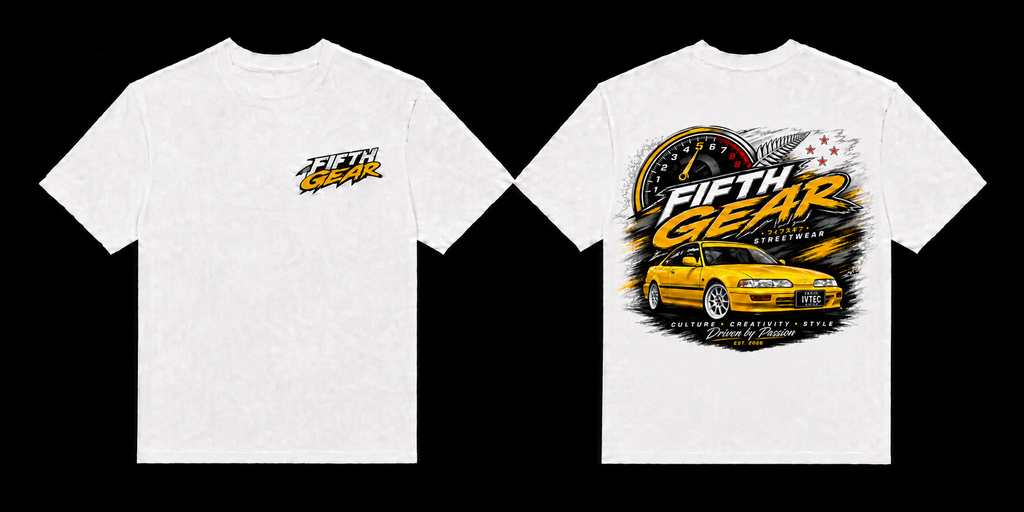 Honda Integra DA VTEC - White Tee front and back
