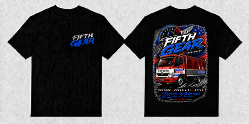 Hino Fleet Truck - Black Tee front and back