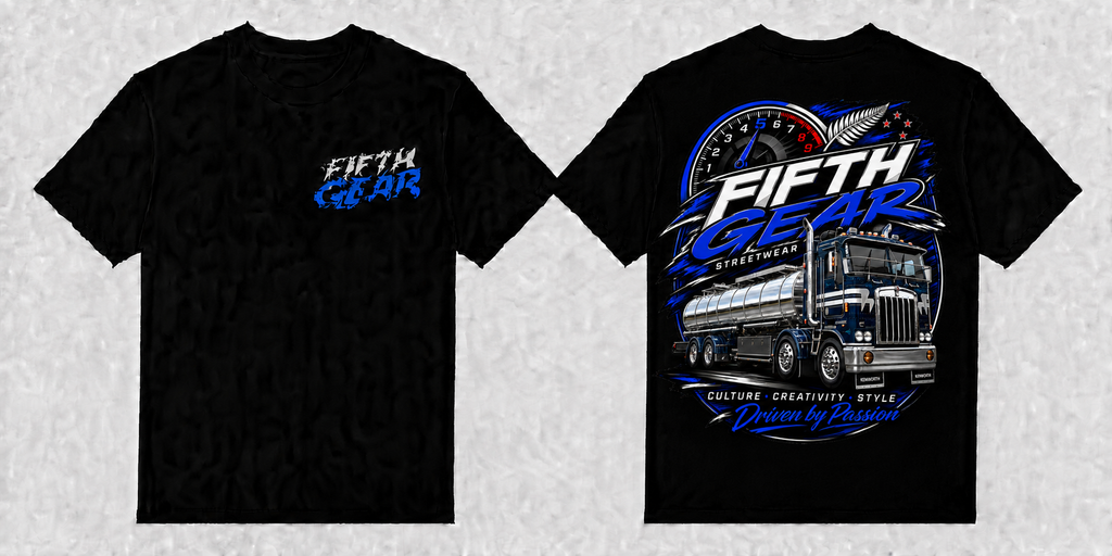 Kenworth Tanker Driven by Passion - Black Tee front and back