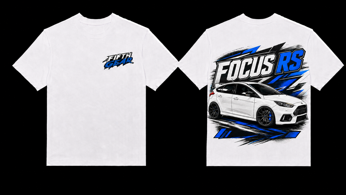 Ford Focus RS - White Tee front and back