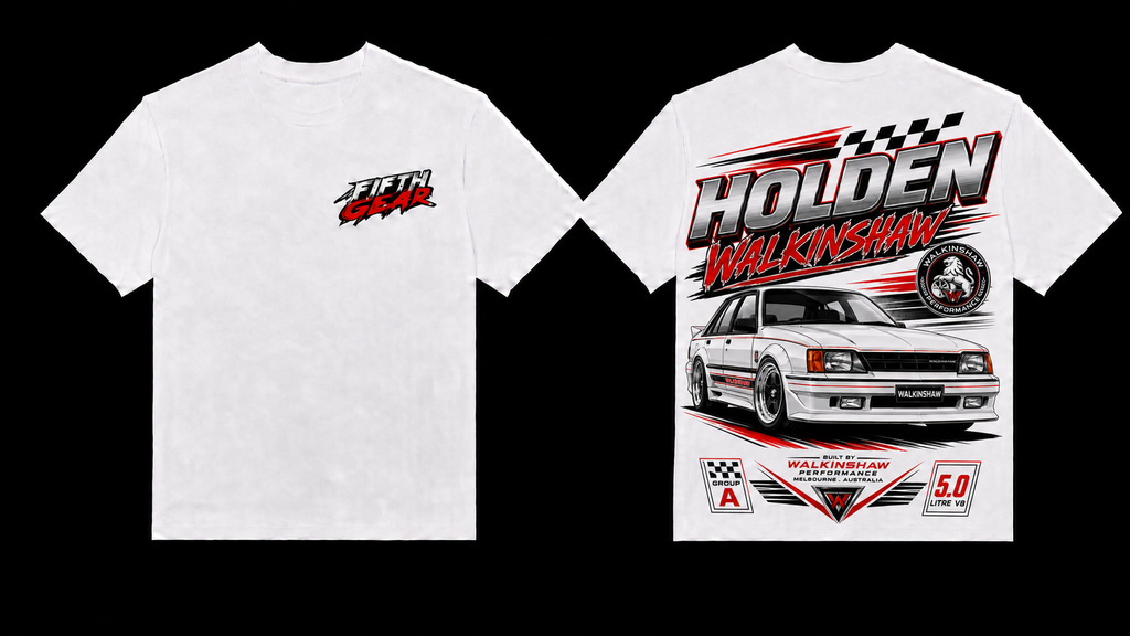 Holden Walkinshaw Group A 5.0 V8 - White Tee front and back