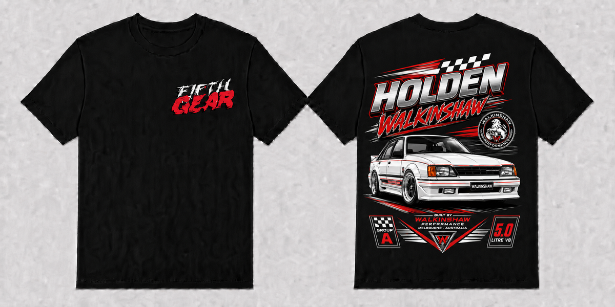 Holden Walkinshaw Group A 5.0 V8 - Black Tee front and back