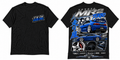 Fifth Gear Toyota MR2 Turbo Tee - Black colorway front and back