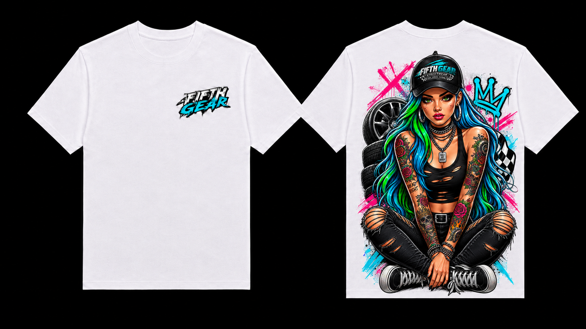 Queen of the Strip - Black Tee front and back