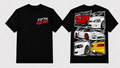 Fifth Gear Honda Legends Four-Panel Tee - Black colorway front and back