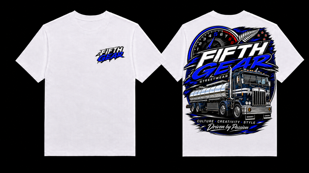 Kenworth Tanker Driven by Passion - White Tee front and back