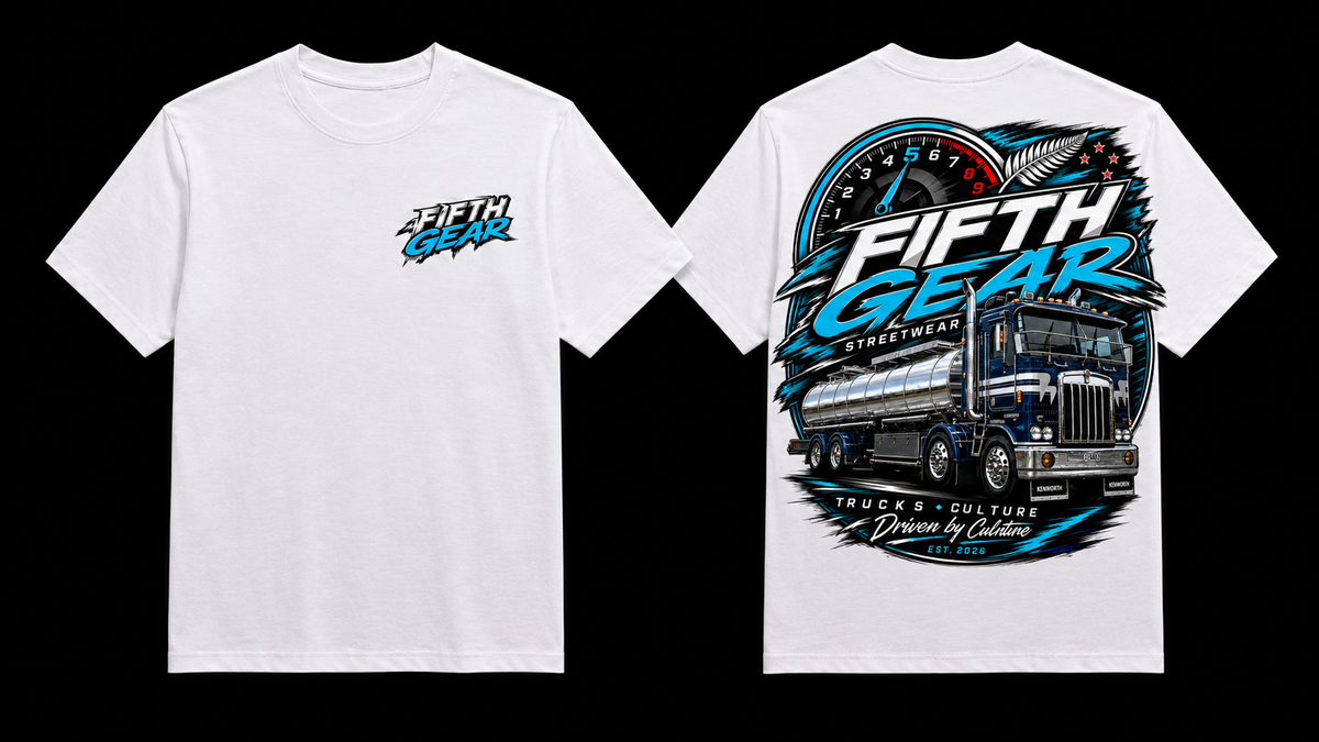 Kenworth Tanker Driven by Culture - White Tee front and back