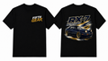 Fifth Gear Mazda RX-7 FC Rotary Power Tee - Black colorway front and back