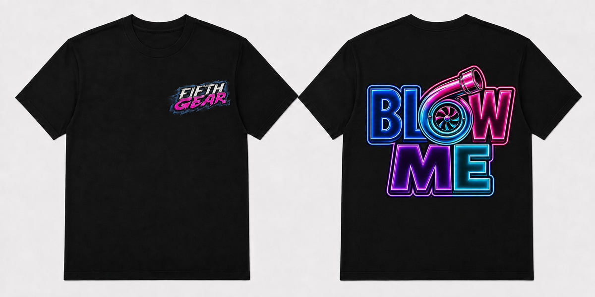 Fifth Gear Blow Me Tee - Black colorway front and back