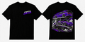 Fifth Gear Double Stack Tee - Black colorway front and back