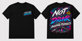 Not Drunk Avoiding Potholes - Black Tee front and back