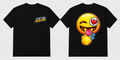 Fifth Gear Emoji Tee - Black colorway front and back