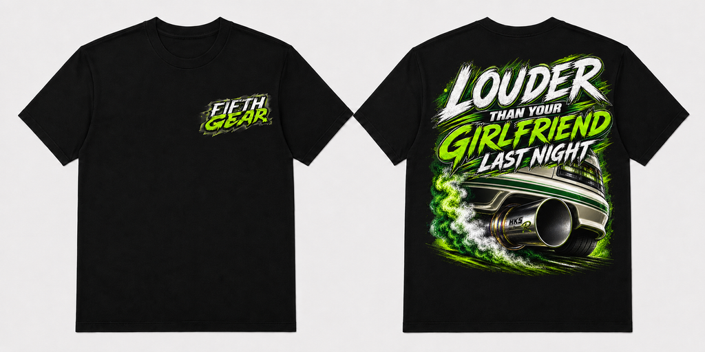 Louder Than Your Girlfriend - Black Tee front and back