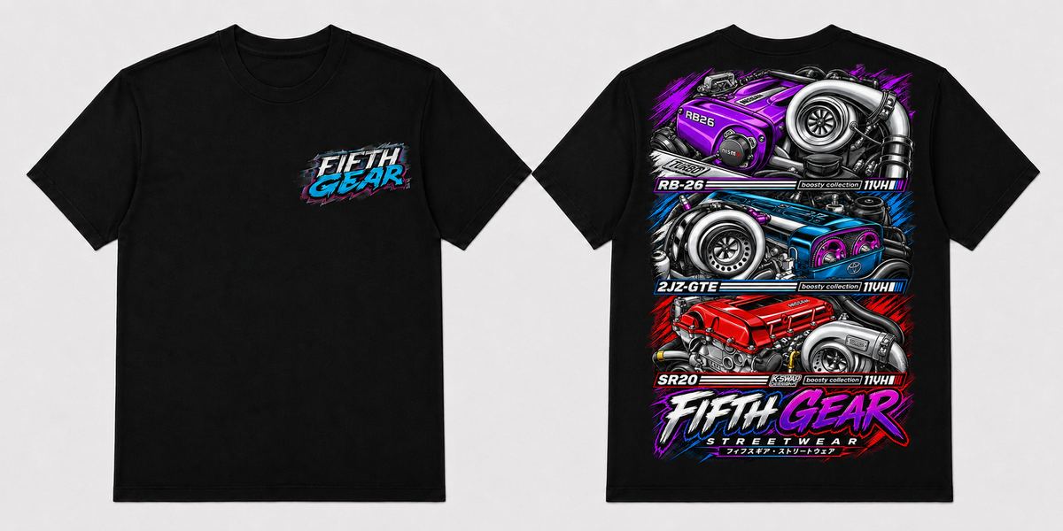 Boosty Collection - Black Tee front and back