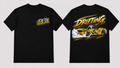 Fifth Gear Drifting Tee - Black colorway front and back
