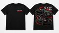 HSV R8 ClubSport GAZV8 - Black Tee front and back