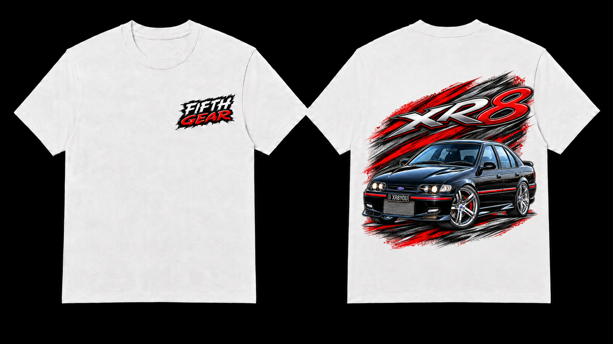 Ford XR8 XR8YOU - White Tee front and back