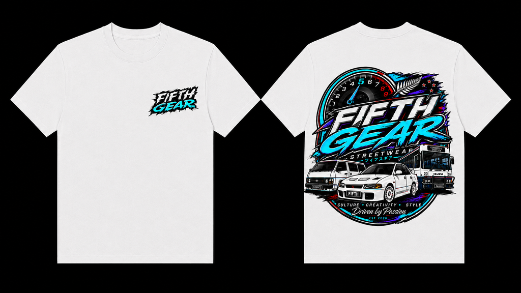 Driven by Passion - White Tee front and back