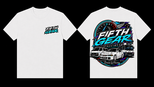 Driven by Passion - White Tee front and back