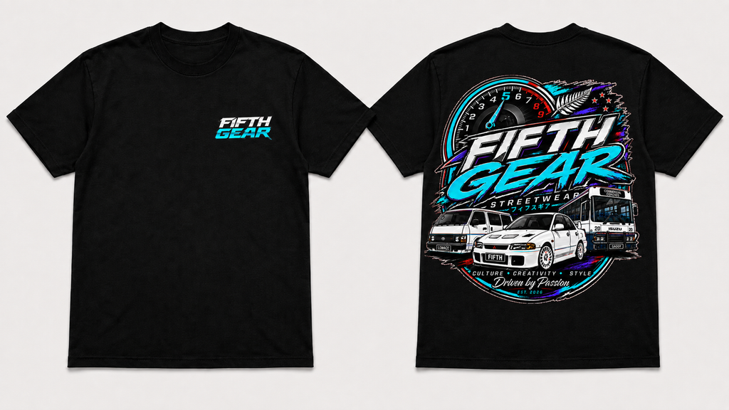 Driven by Passion - Black Tee front and back