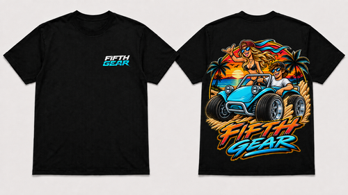 Beach Buggy - Black Tee front and back