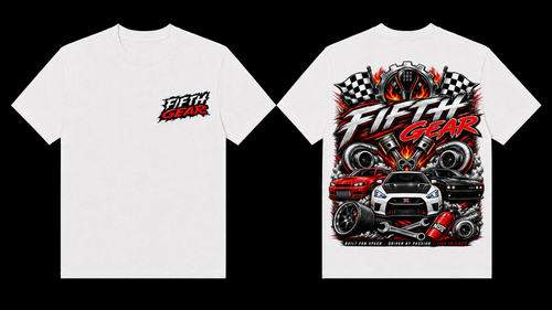 Built for Speed Live in Fifth - White Tee front and back