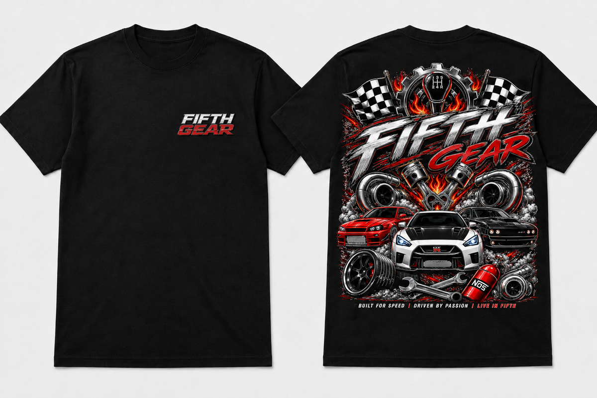 Built for Speed Live in Fifth - Black Tee front and back