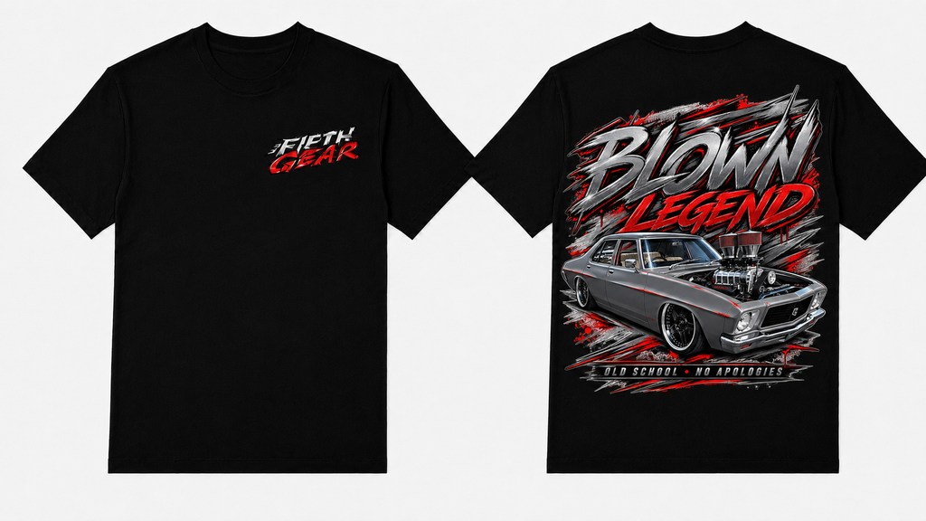 Blown Legend Old School No Apologies - Black Tee front and back
