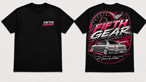 Subaru Impreza PLAYNU Driven by Culture - Black Tee front and back