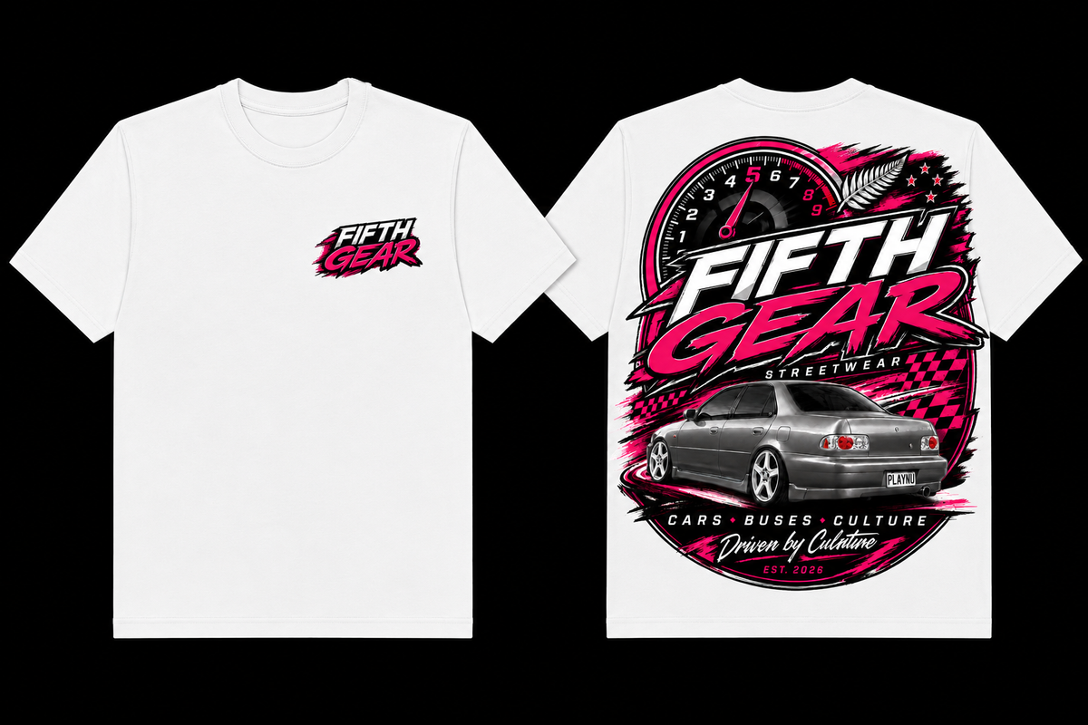 Subaru Impreza PLAYNU Driven by Culture - White Tee front and back