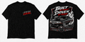 Built Not Bought Driven By Passion - Black Tee front and back